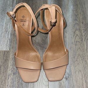 Call it spring never worn open toe nude heels
